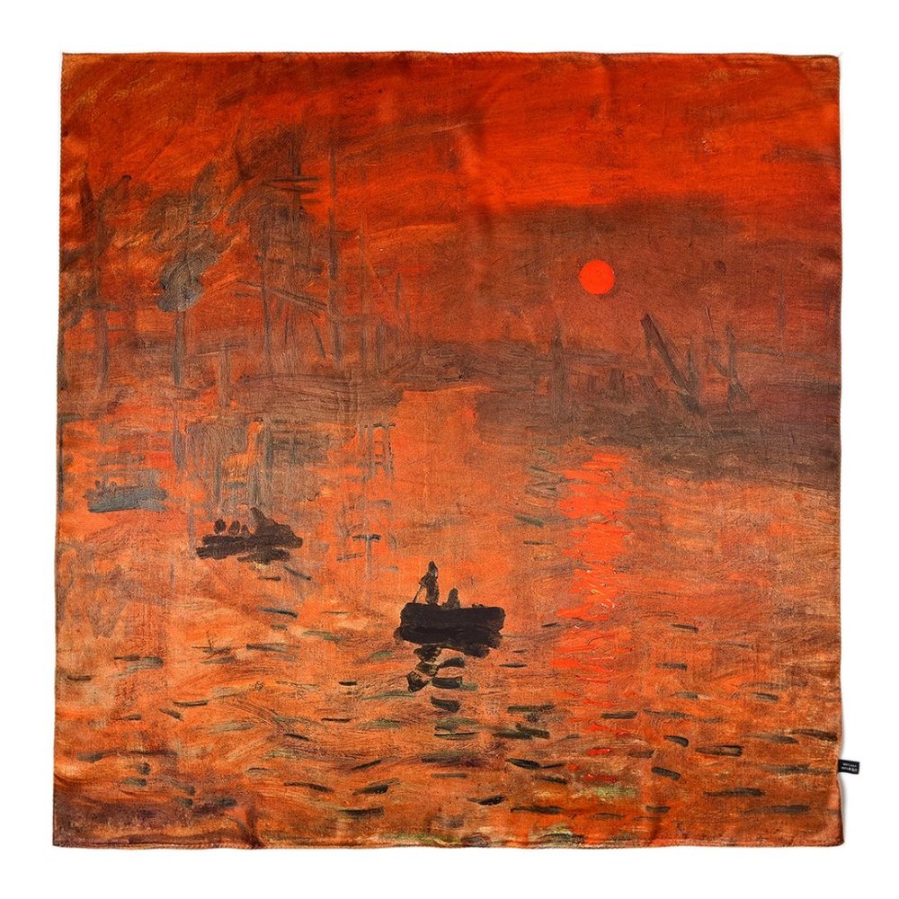 Grace Scarves 100% Silk Scarf, Artists Collection, Monet, Impression, Sunrise